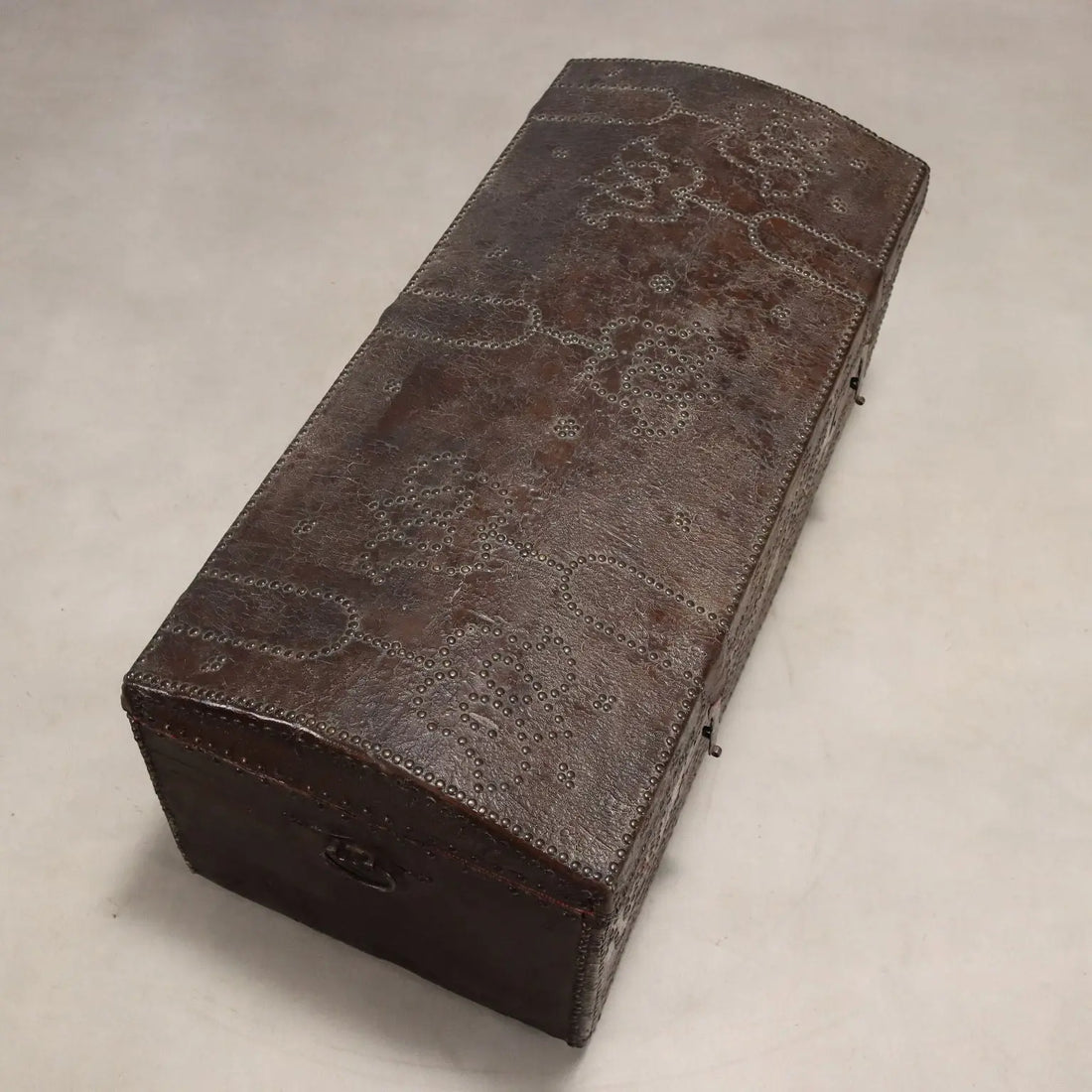 Antique Trunk Leather with Studs Spain XVIII Century
