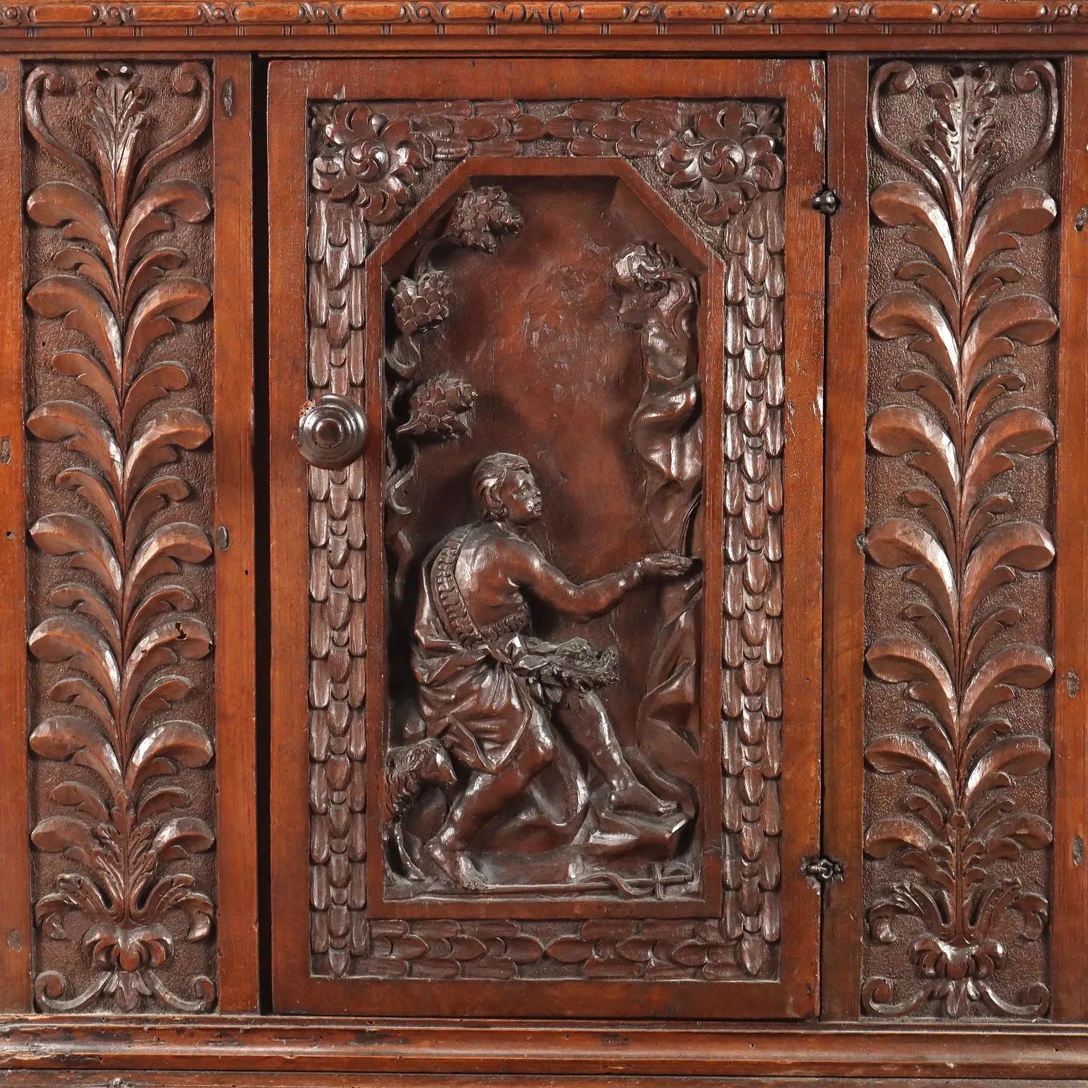 Antique Praying Desk Baroque Walnut Liguria XVII Century