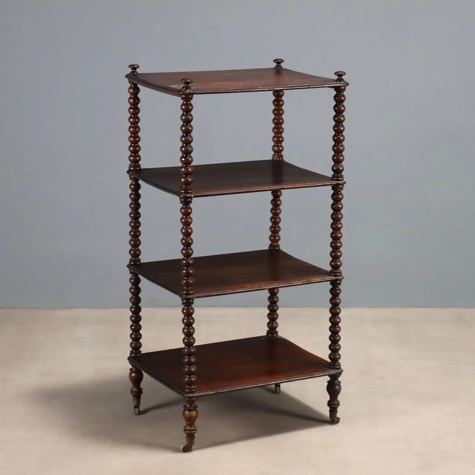 Antique Étagère in Walnut-Stained Oak, 19th Century