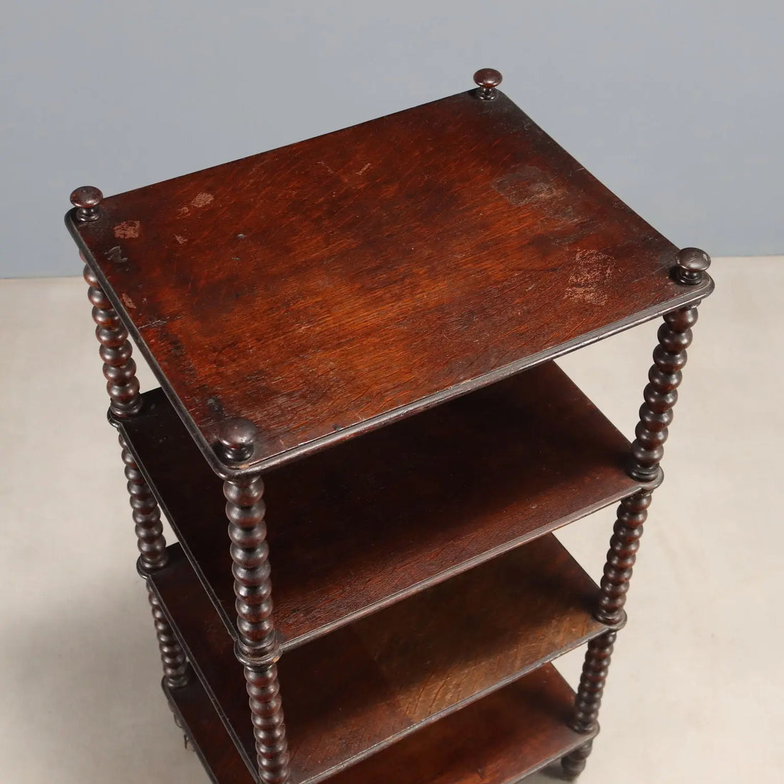 Antique Étagère in Walnut-Stained Oak, 19th Century