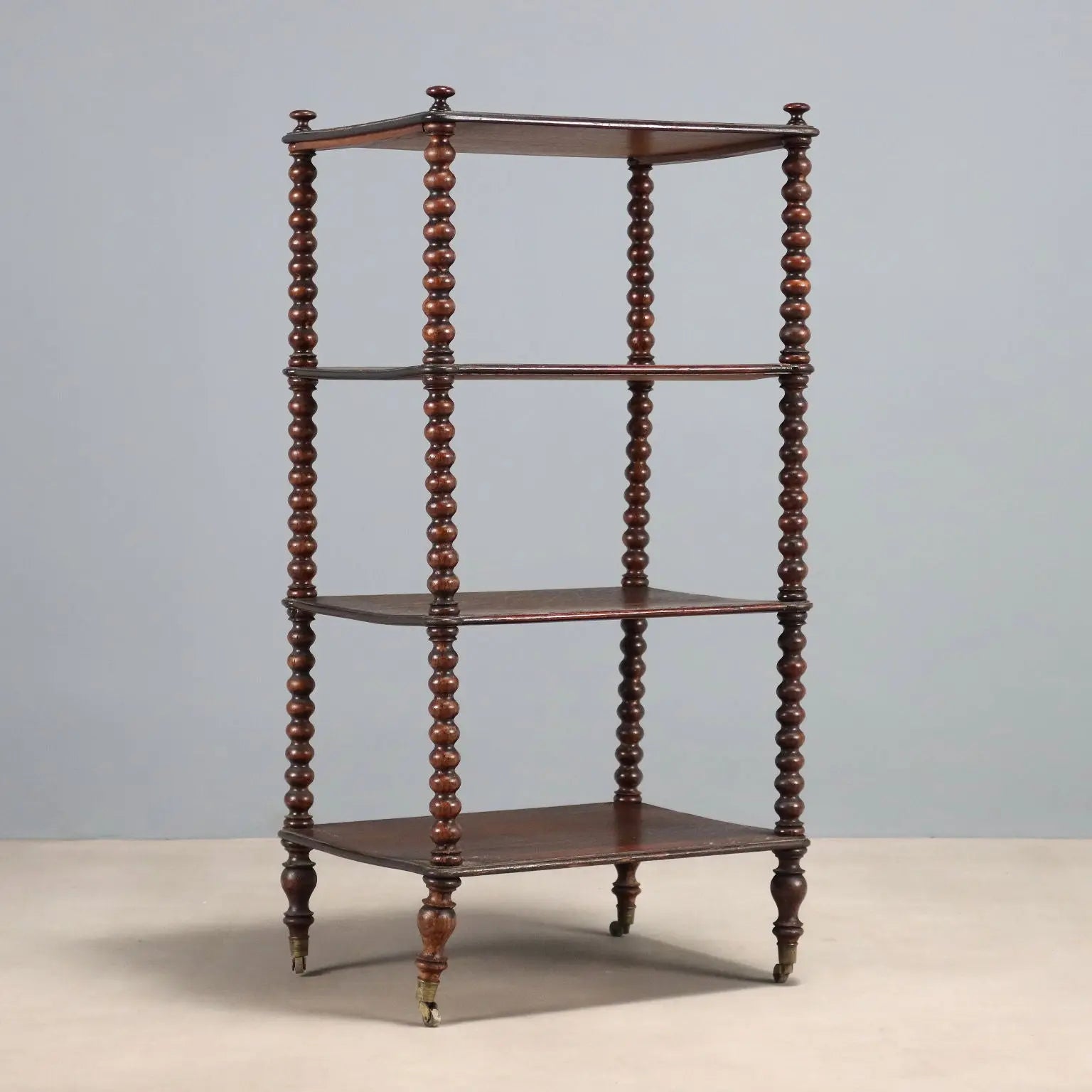 Antique Étagère in Walnut-Stained Oak, 19th Century