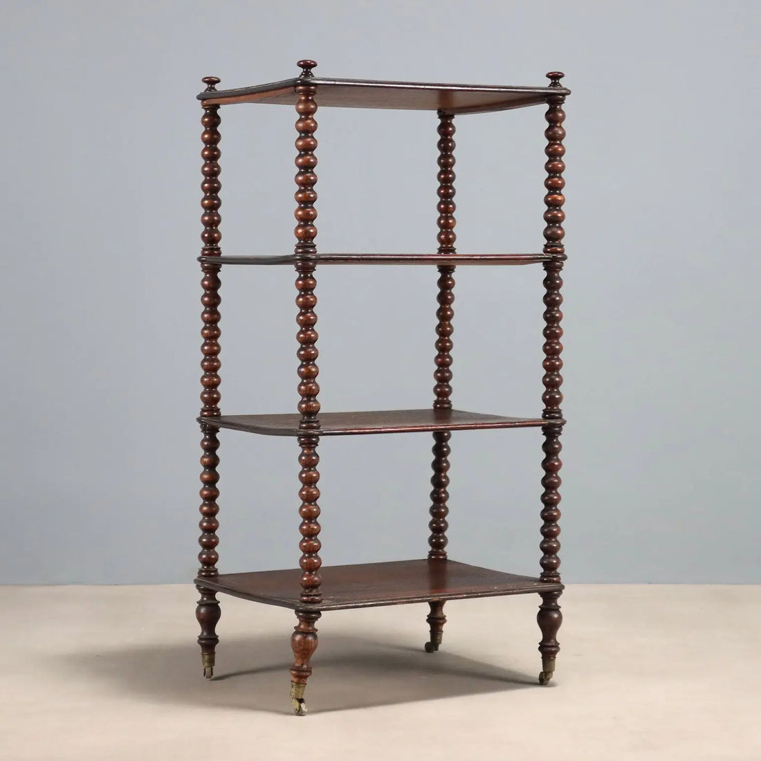 Antique Étagère in Walnut-Stained Oak, 19th Century