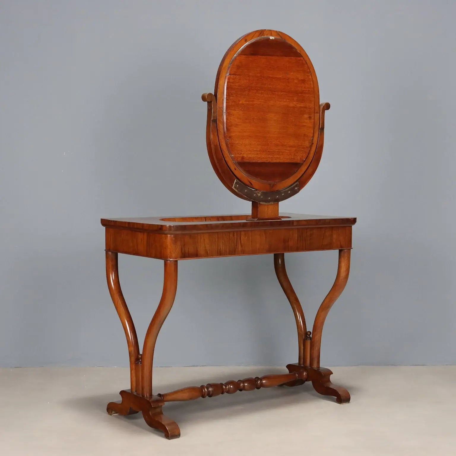Antique Vanity Table Walnut with Drawer XIX Century