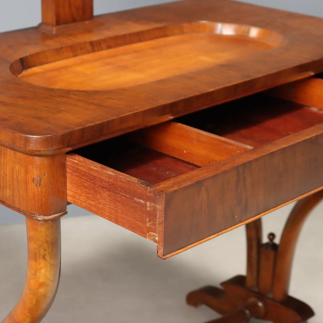 Antique Vanity Table Walnut with Drawer XIX Century