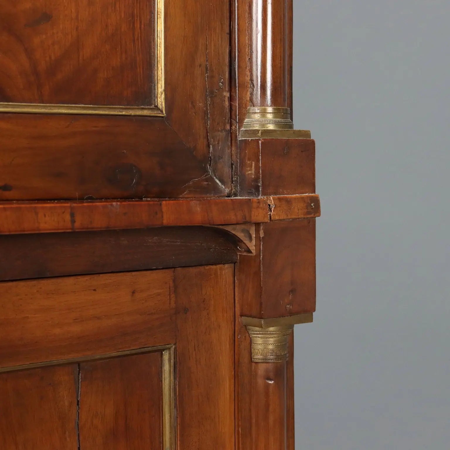 Empire Secrétaire in Walnut with Chiseled Bronzes