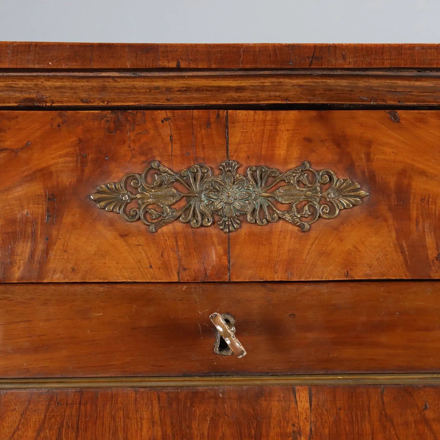 Empire Secrétaire in Walnut with Chiseled Bronzes