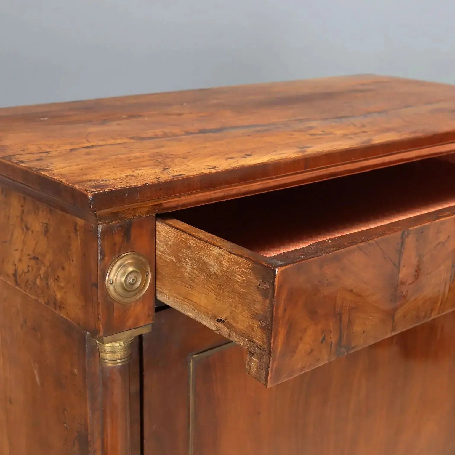 Empire Secrétaire in Walnut with Chiseled Bronzes