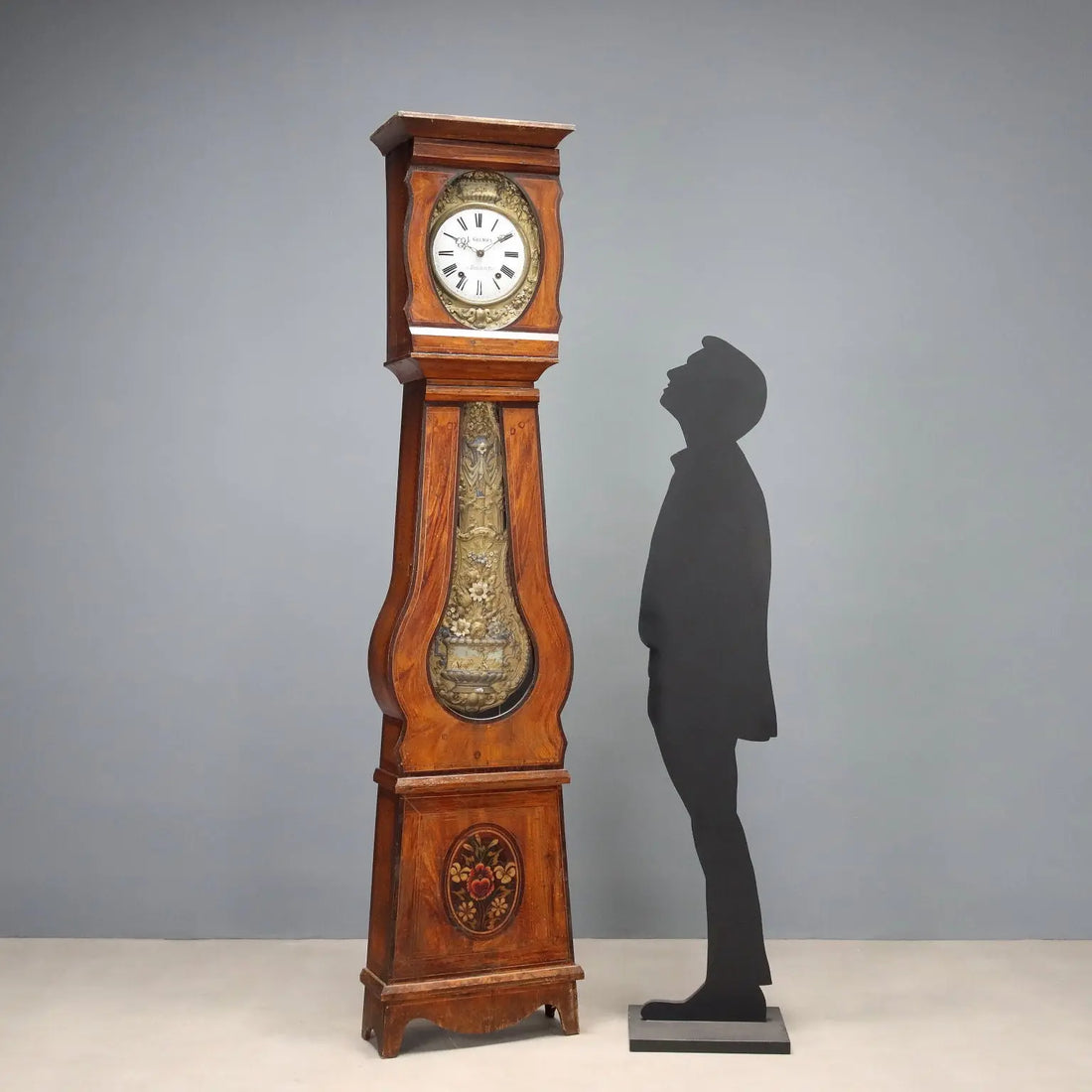 Antique Pendulum Clock L. Gremaux Wood Metal XIX Century