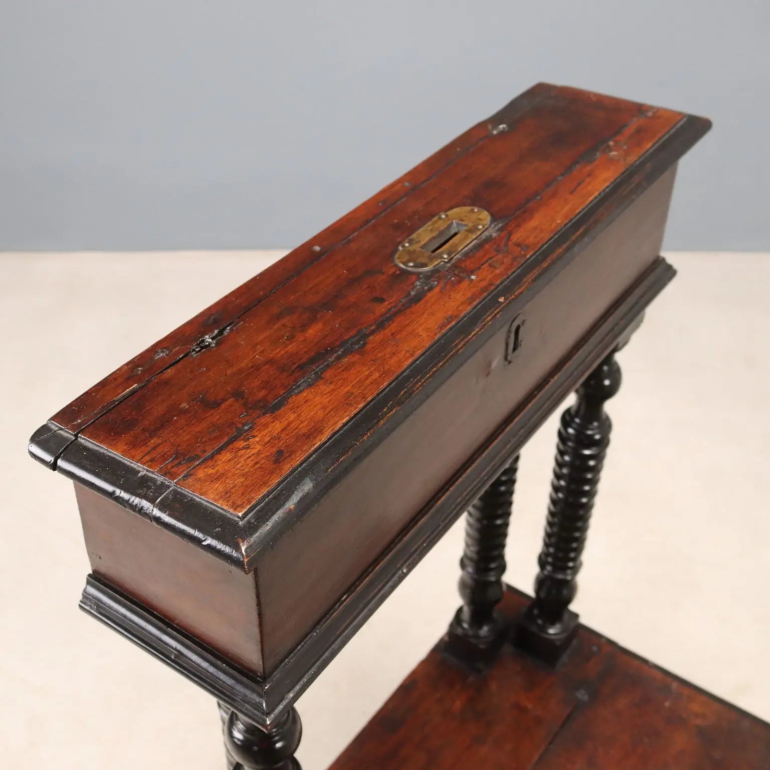 Antique Praying Desk Walnut Flap Top Italy XVIII Century
