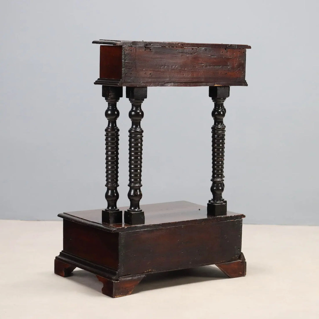 Antique Praying Desk Walnut Flap Top Italy XVIII Century