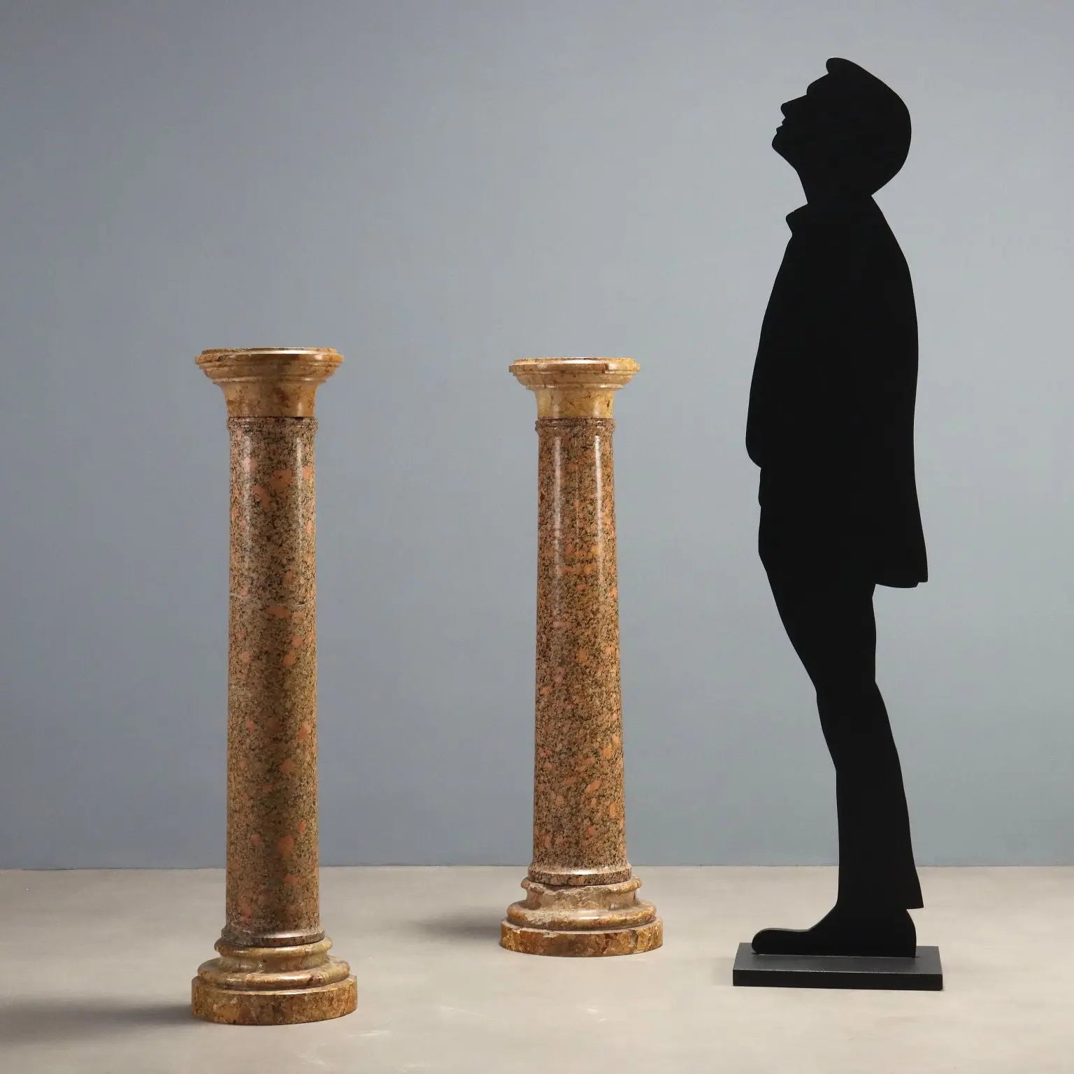 Pair of Marble and Granite Columns - 19th Century