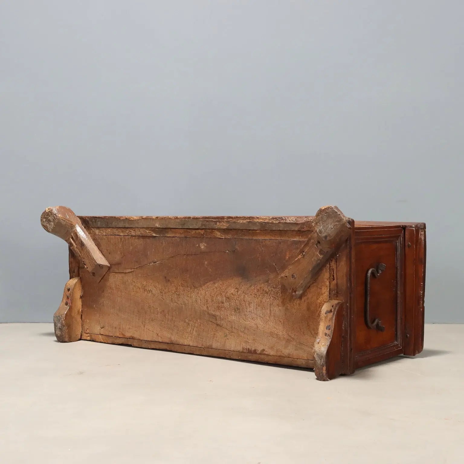 Walnut Chest with Iron Handles - Italy 18th Century