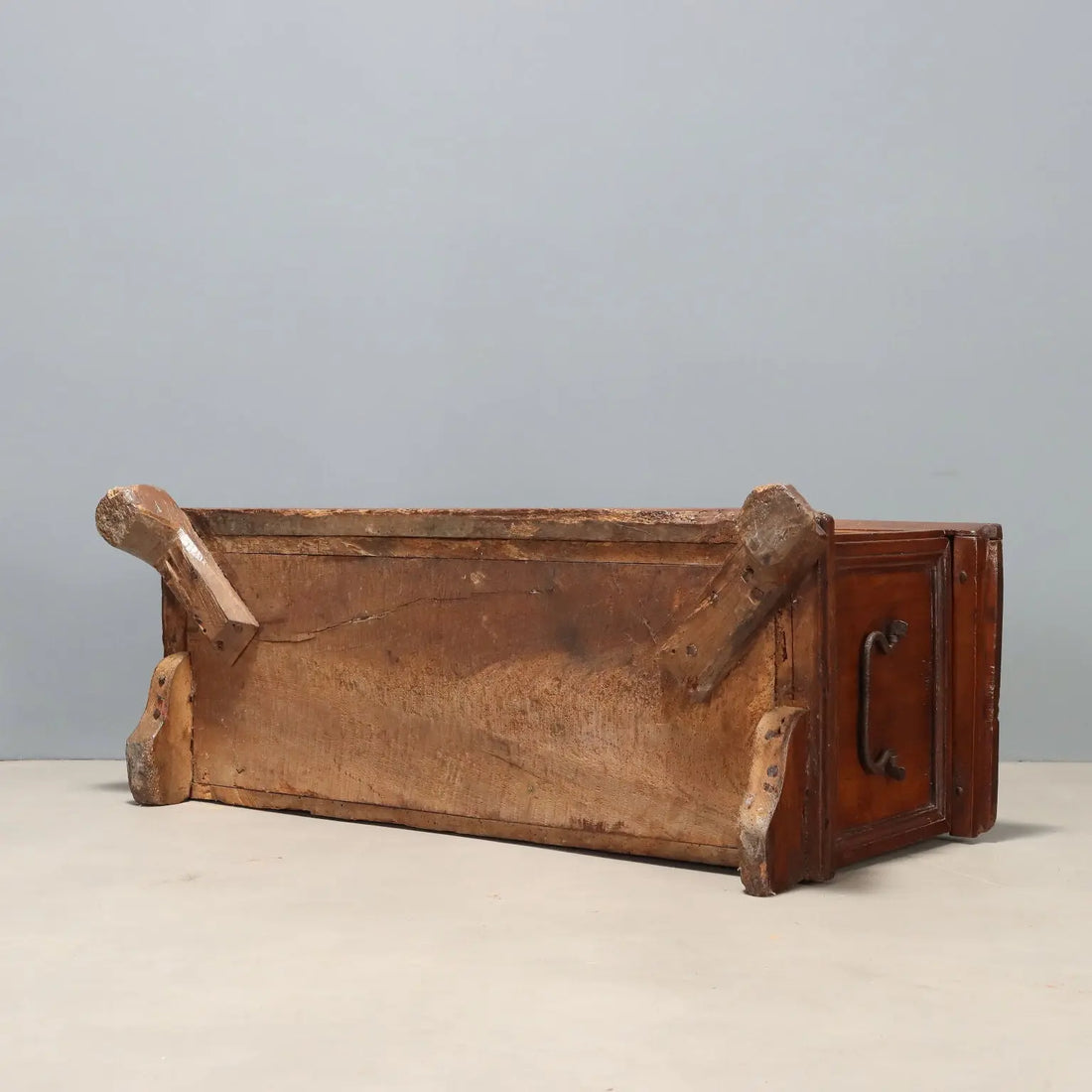 Walnut Chest with Iron Handles - Italy 18th Century