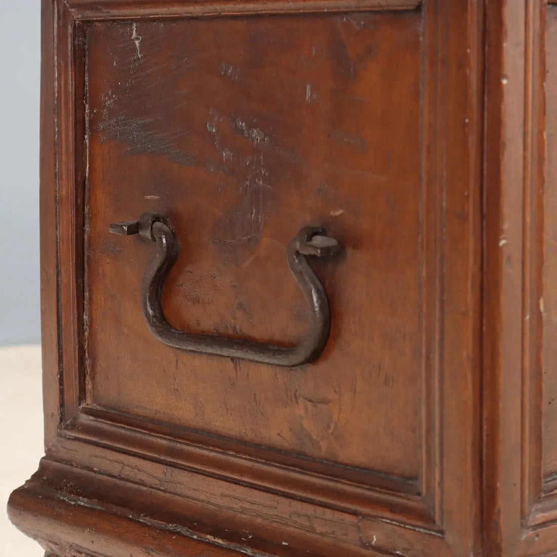 Walnut Chest with Iron Handles - Italy 18th Century