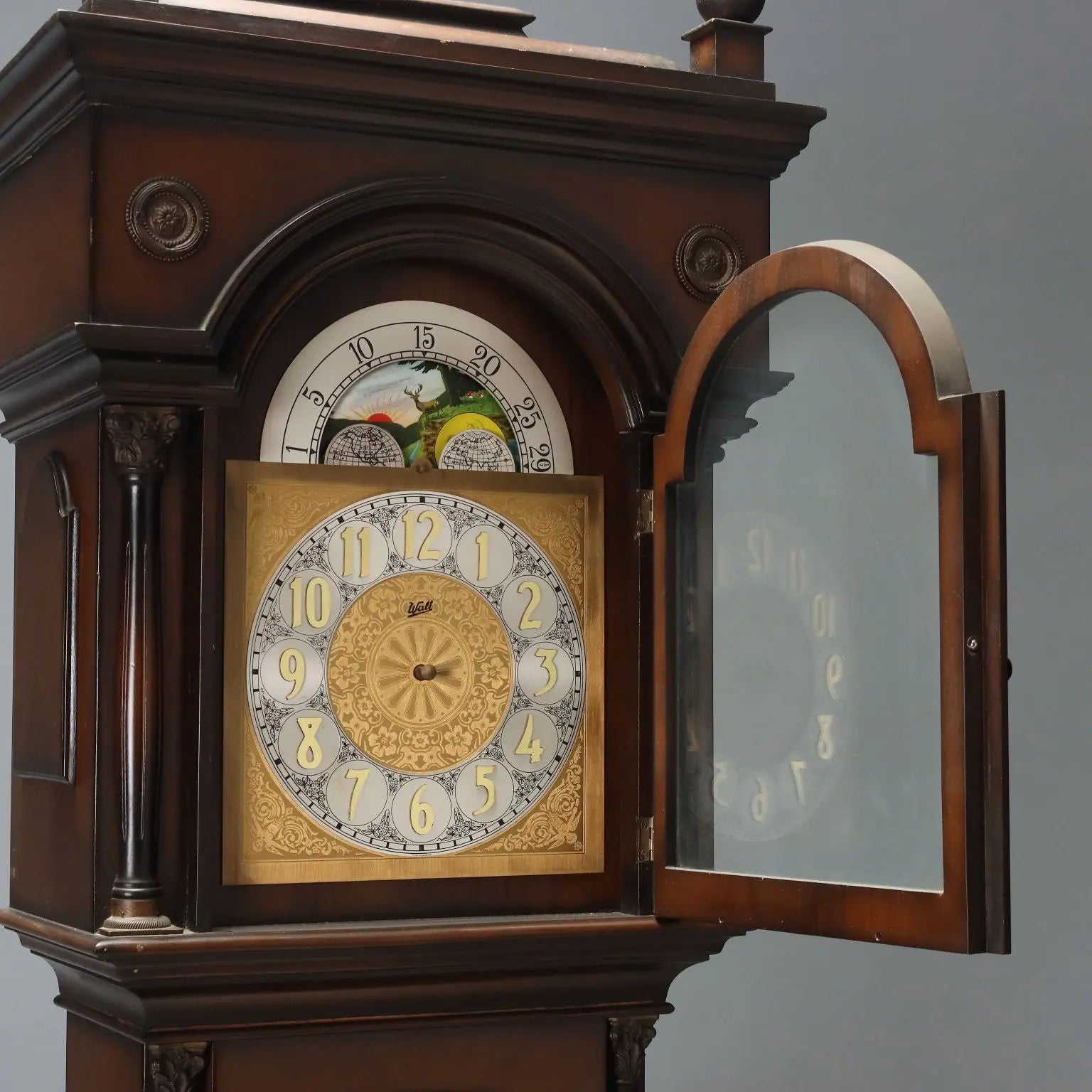 WALT Painted Wood Pendulum Clock