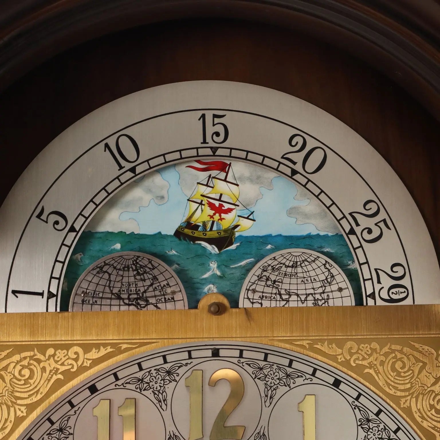 WALT Painted Wood Pendulum Clock