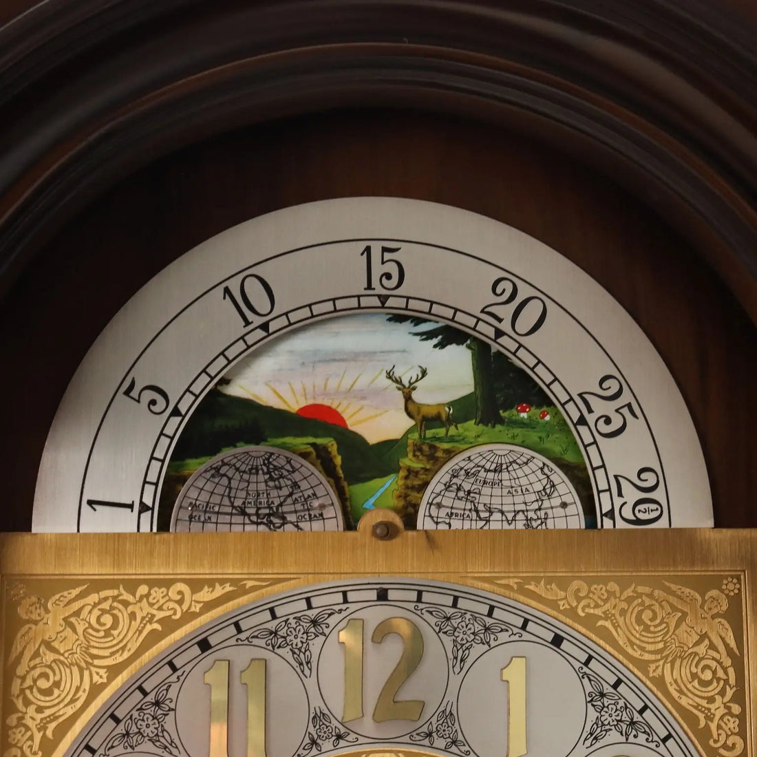 WALT Painted Wood Pendulum Clock