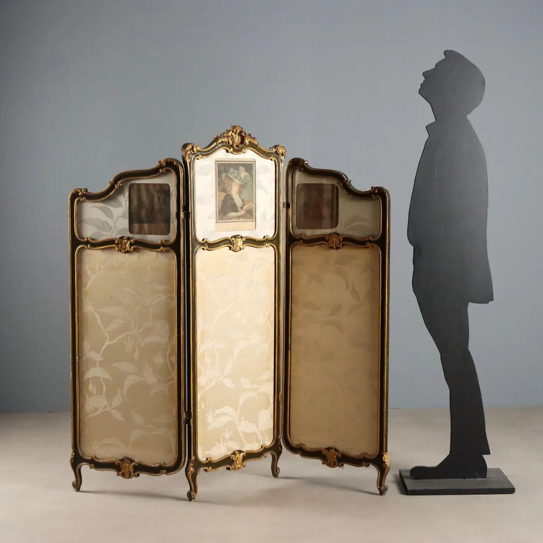 Barocchetto Screen in Gilt Wood, 19th Century Italy
