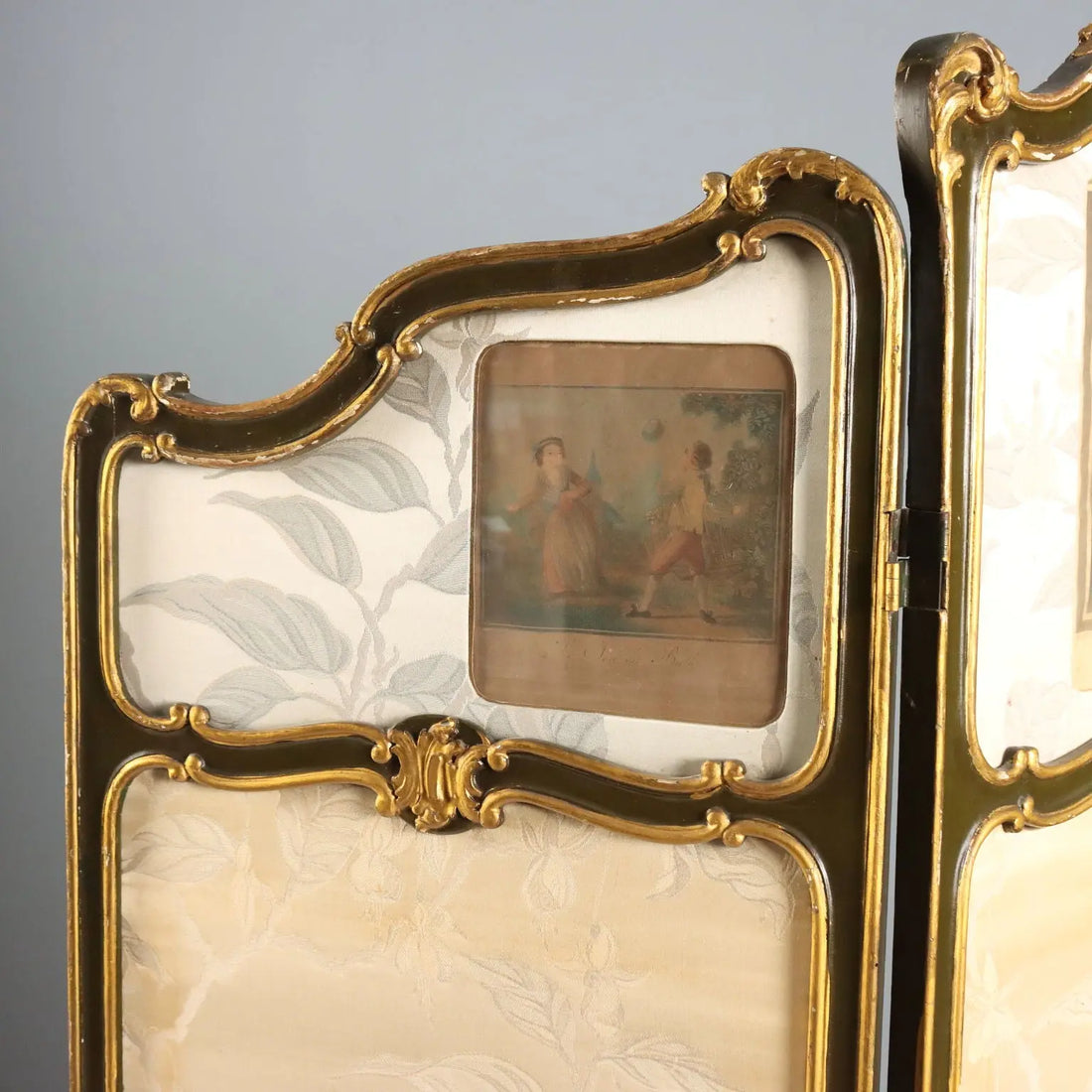Barocchetto Screen in Gilt Wood, 19th Century Italy