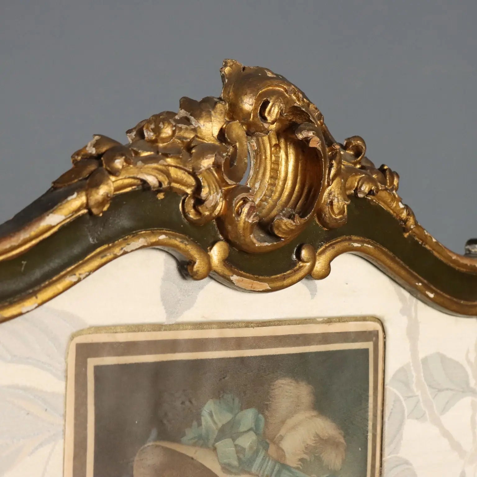 Barocchetto Screen in Gilt Wood, 19th Century Italy
