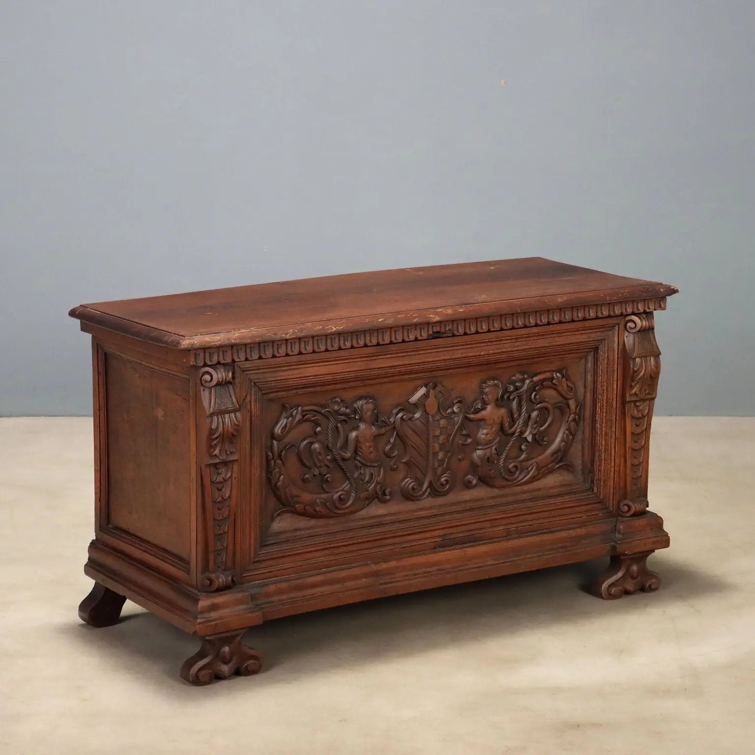 Italian Carved Walnut Chest