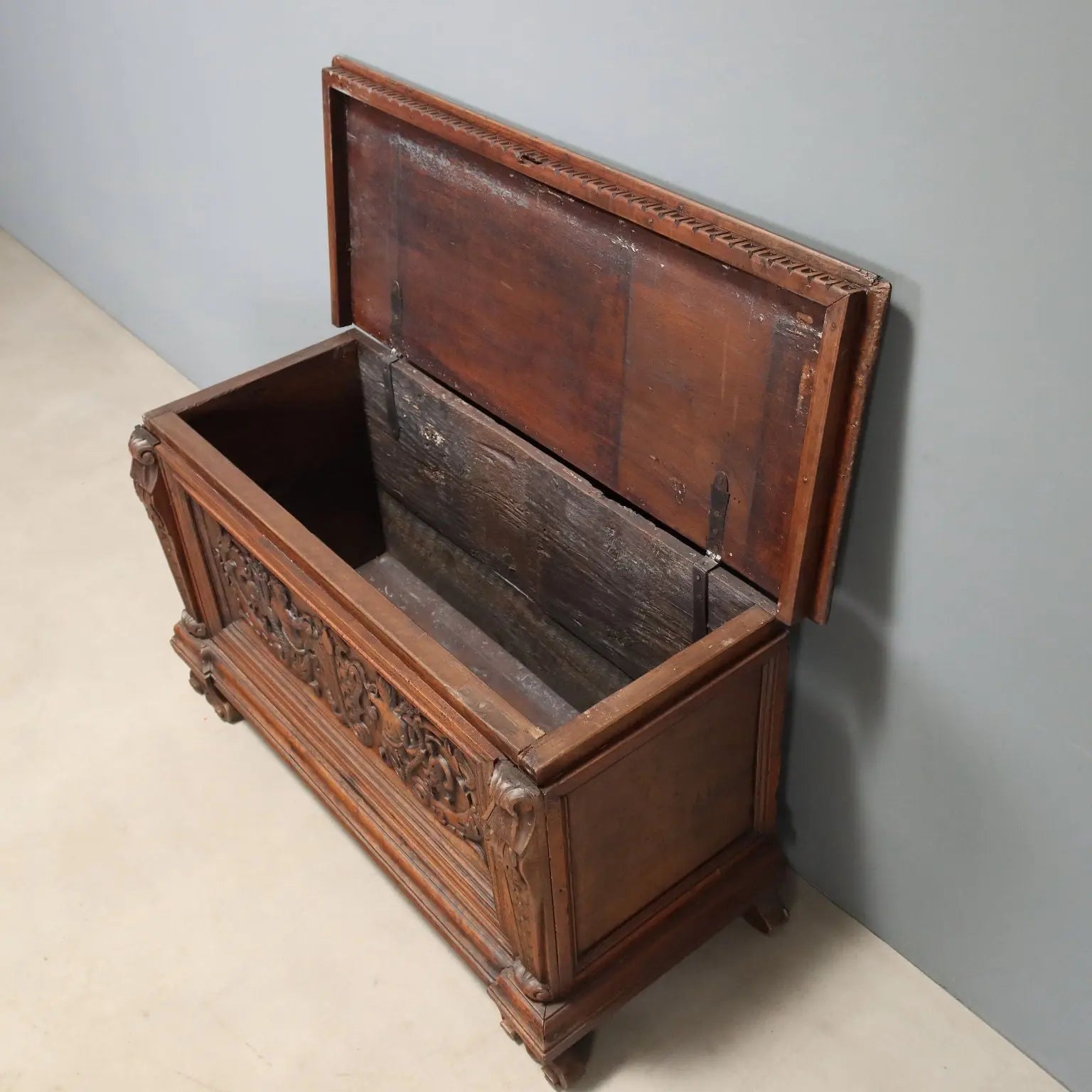 Italian Carved Walnut Chest
