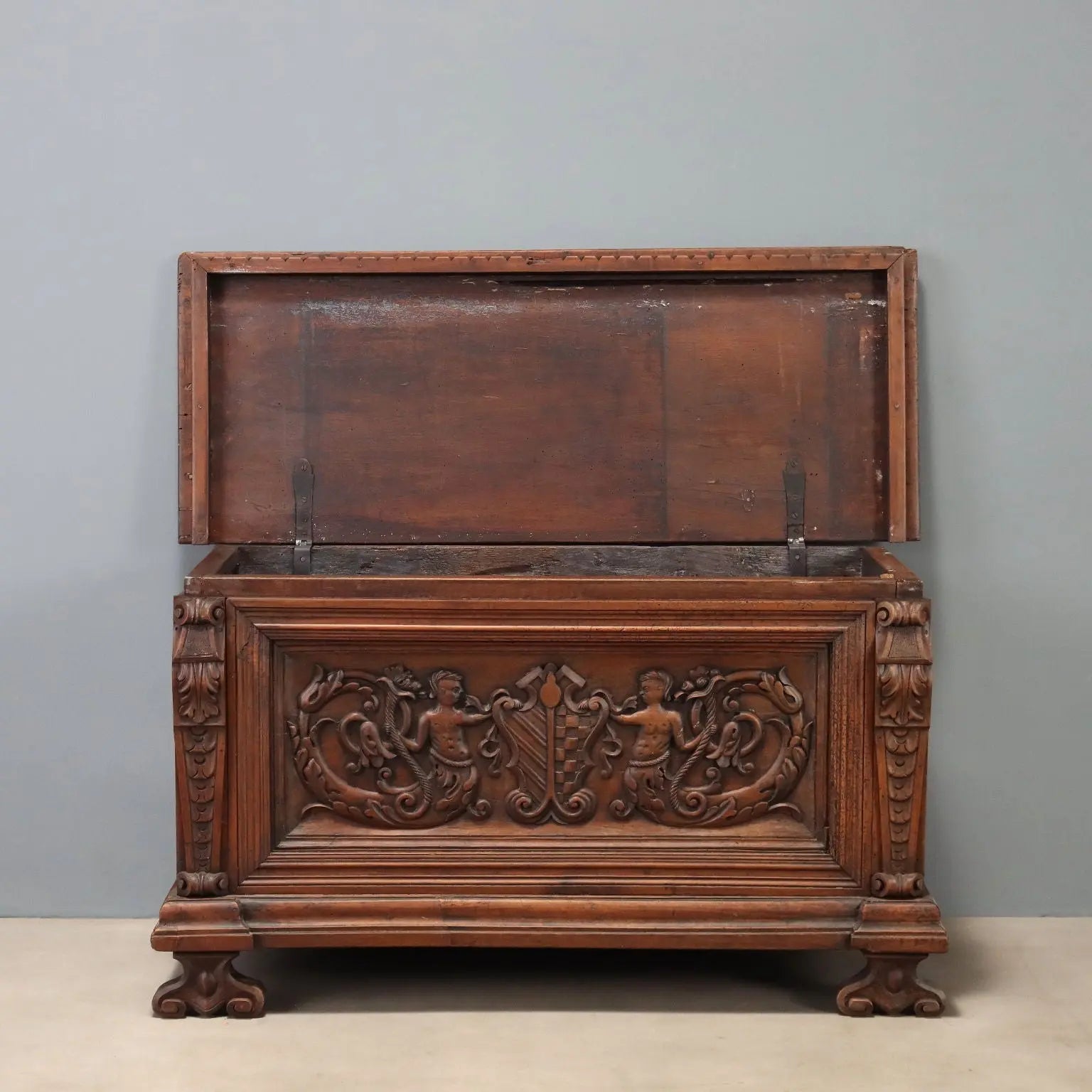Italian Carved Walnut Chest