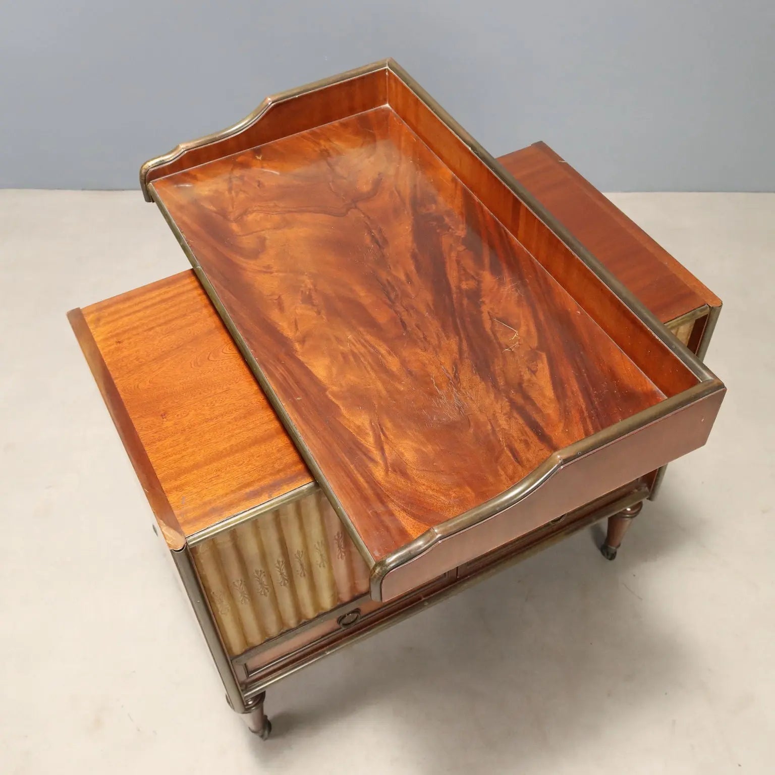 Mahogany Bar Cabinet with Rotating Top - England 20th Century