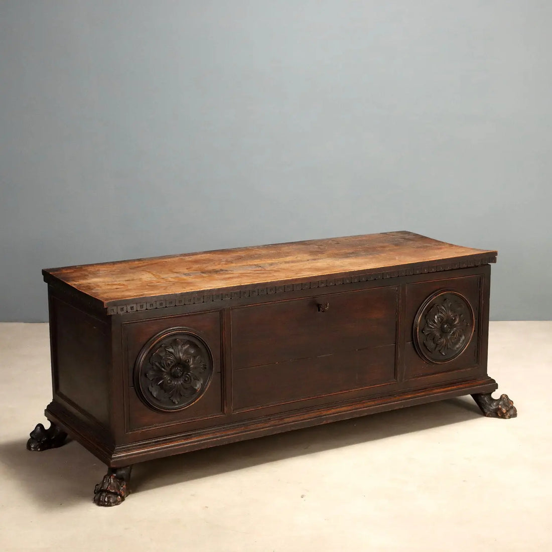 Antique Chest Neo-Baroque Style Walnut Italy XIX Century