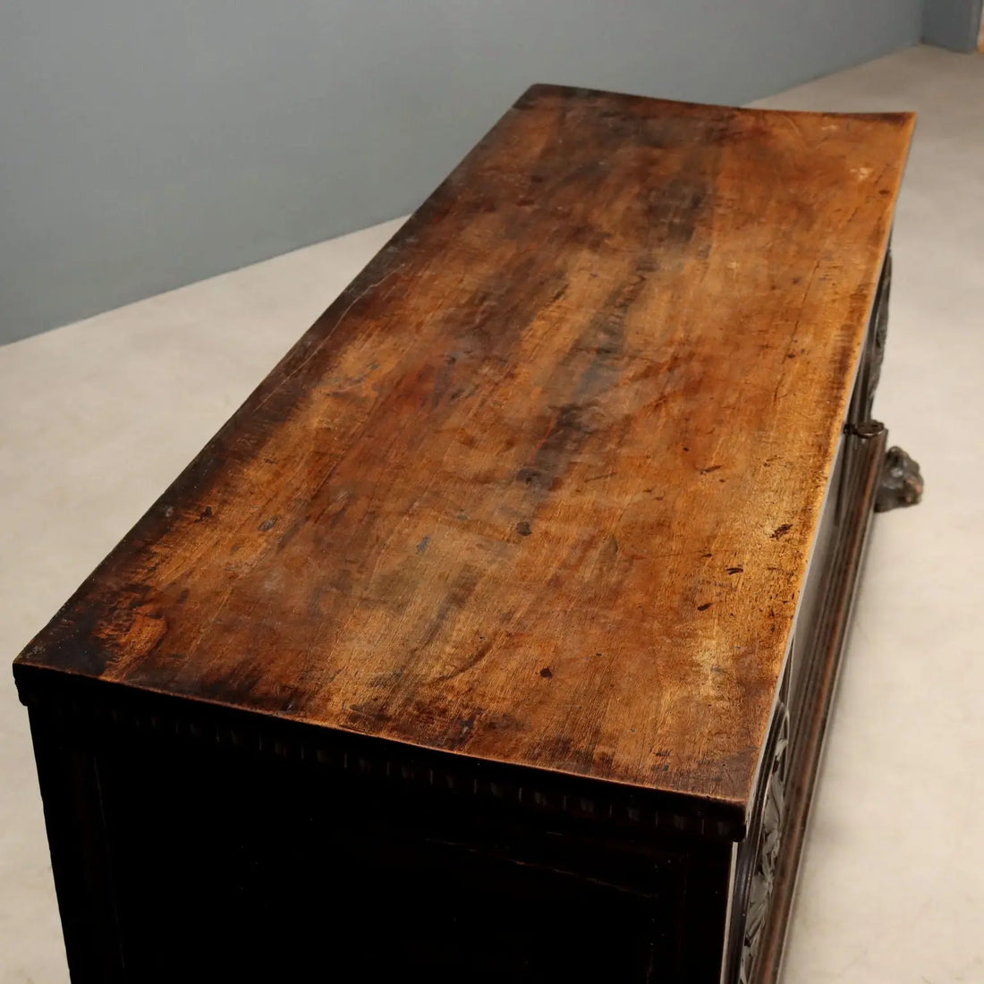 Antique Chest Neo-Baroque Style Walnut Italy XIX Century
