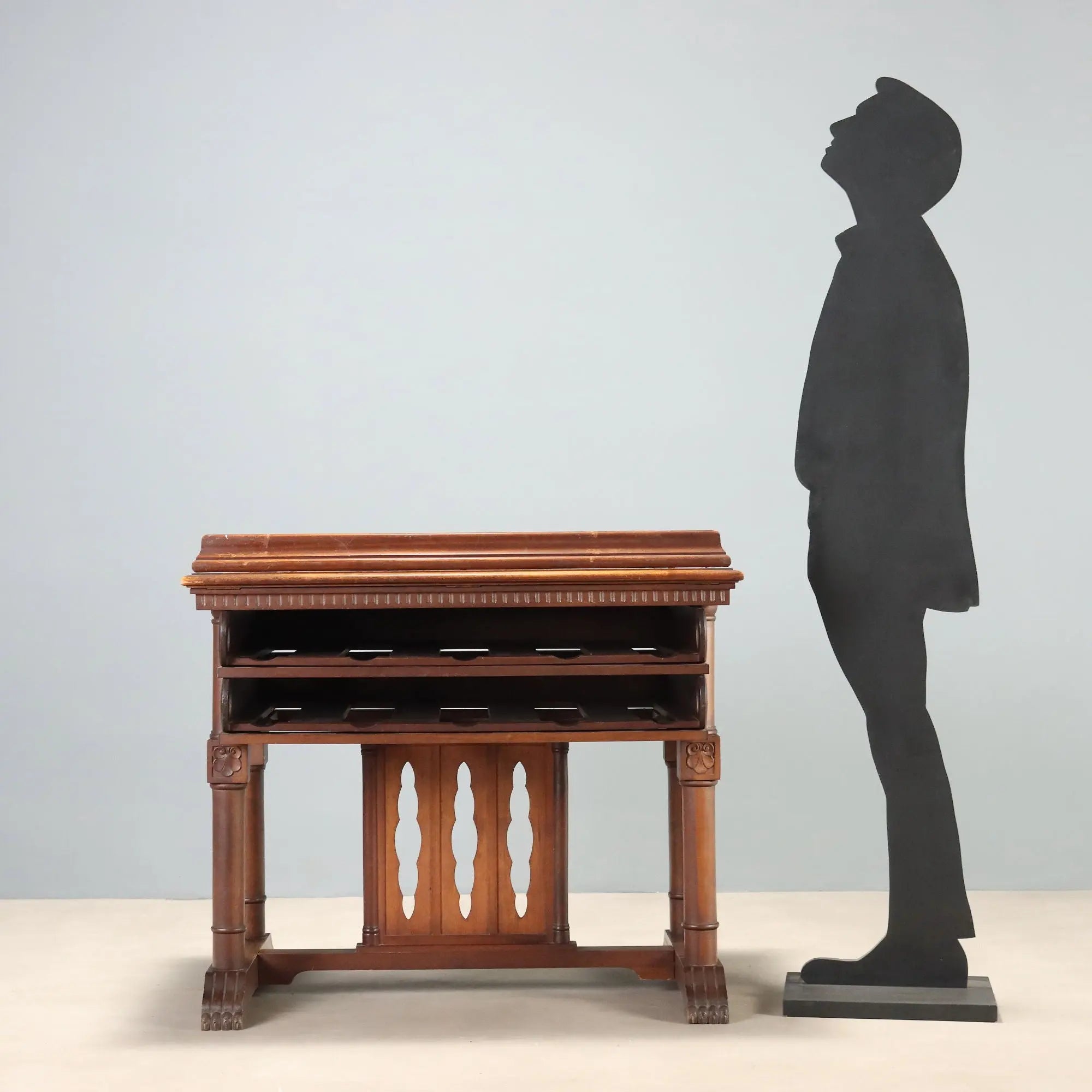 Great Antique Lectern Walnut Italy Late XIX Century