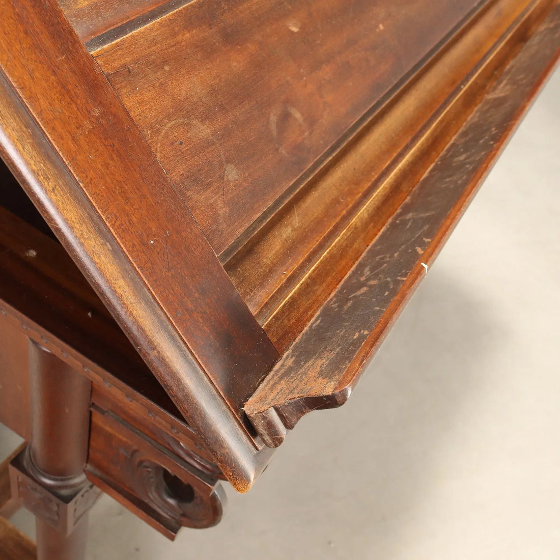 Great Antique Lectern Walnut Italy Late XIX Century