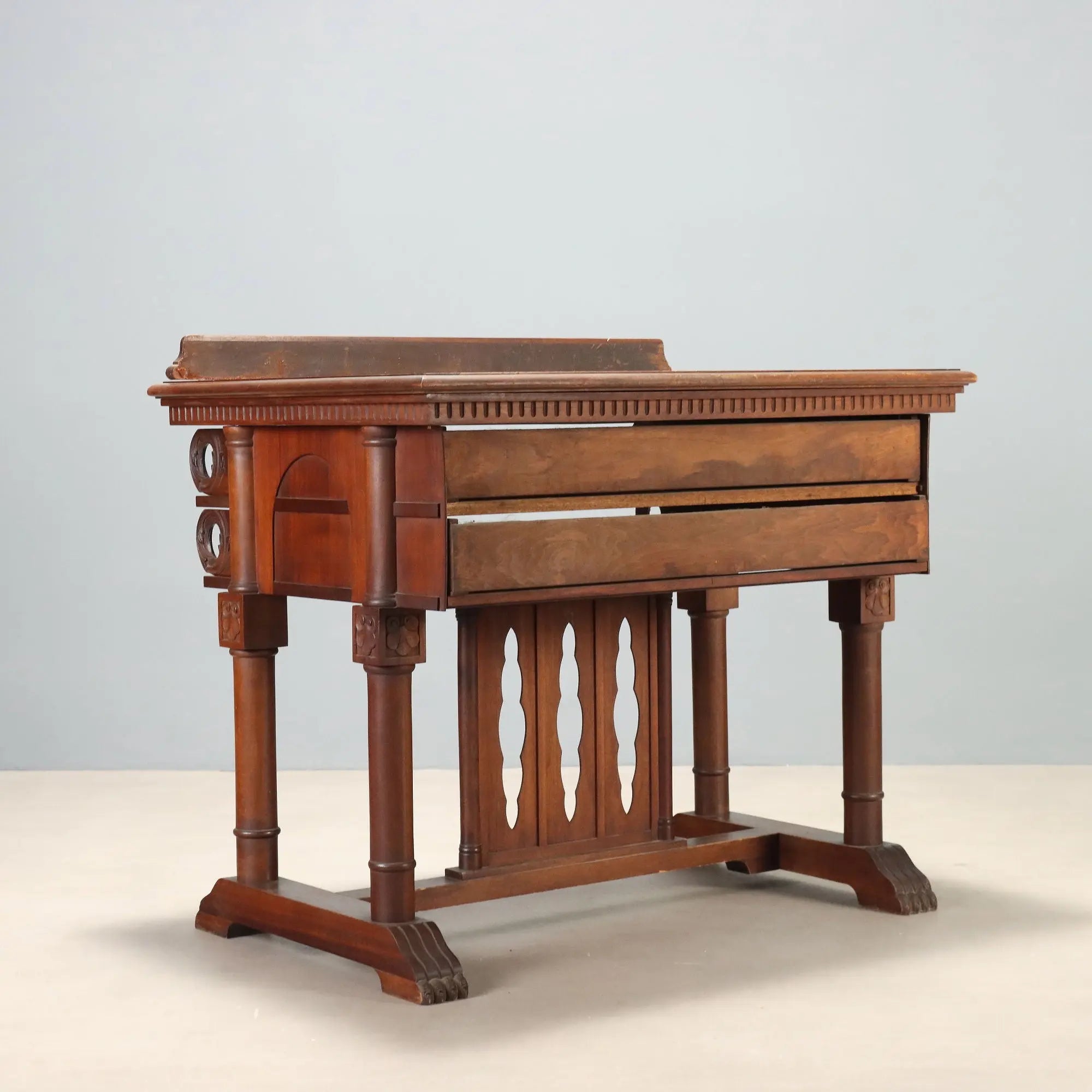 Great Antique Lectern Walnut Italy Late XIX Century