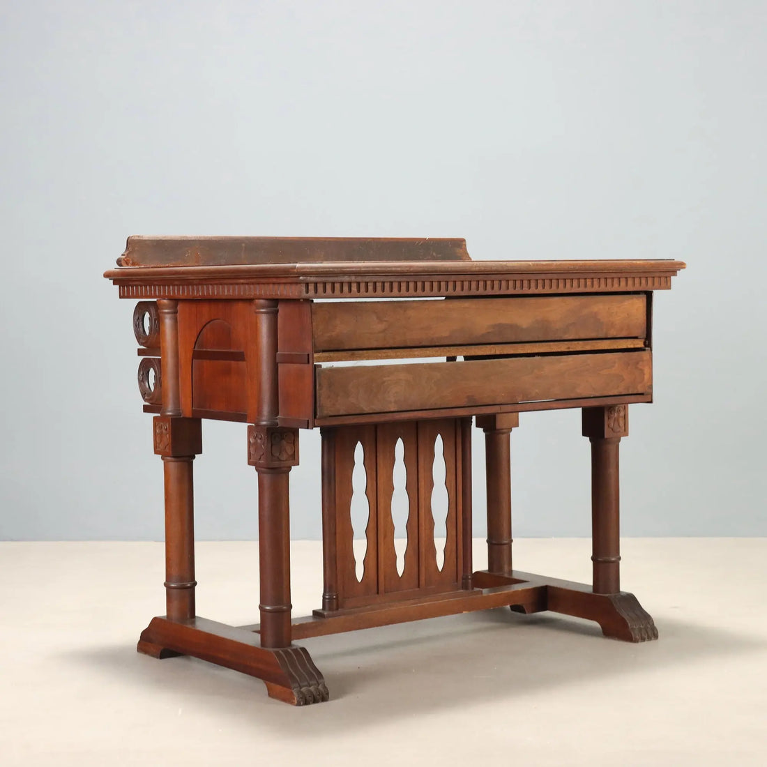 Great Antique Lectern Walnut Italy Late XIX Century
