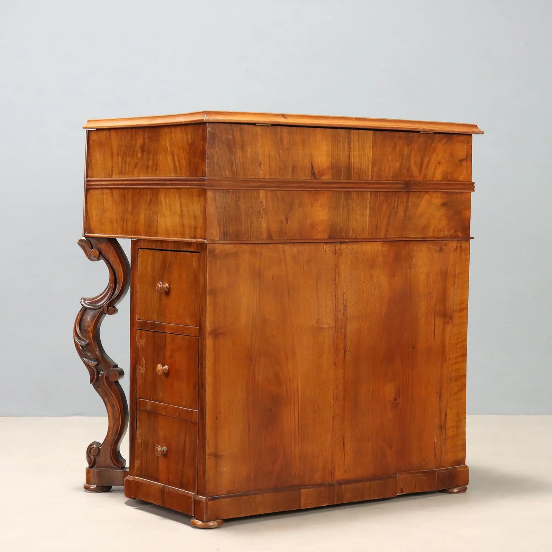 Antique Vanity Table Louis Philippe Walnut Cherrywood XIX Century