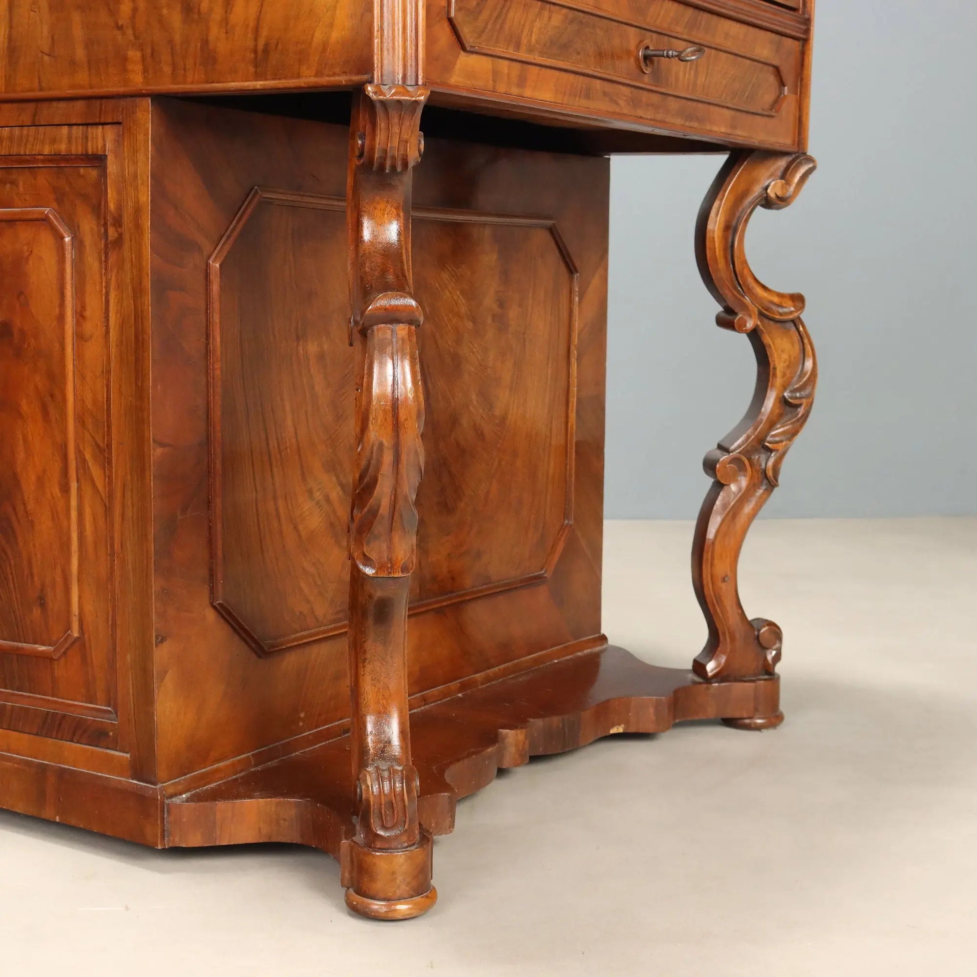 Antique Vanity Table Louis Philippe Walnut Cherrywood XIX Century
