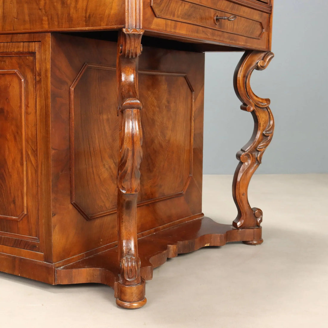 Antique Vanity Table Louis Philippe Walnut Cherrywood XIX Century