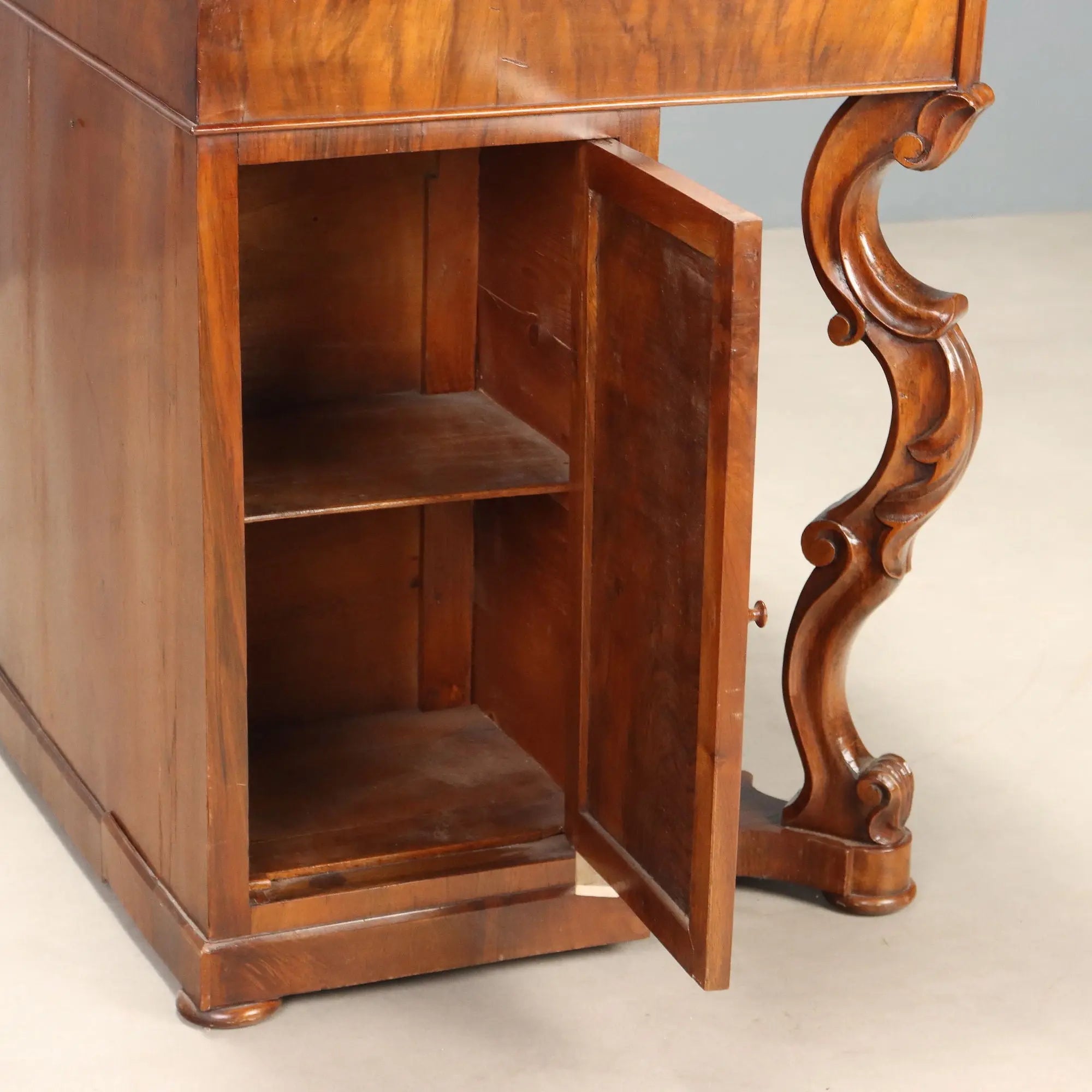 Antique Vanity Table Louis Philippe Walnut Cherrywood XIX Century