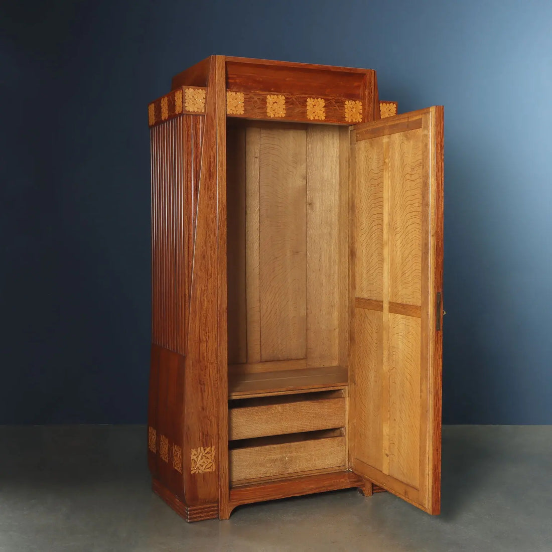 Antique Cabinet Carlo Zen Manufacture Mahogany Italy 1902