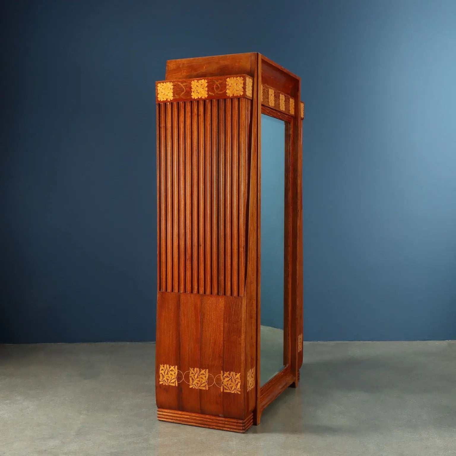 Antique Cabinet Carlo Zen Manufacture Mahogany Italy 1902