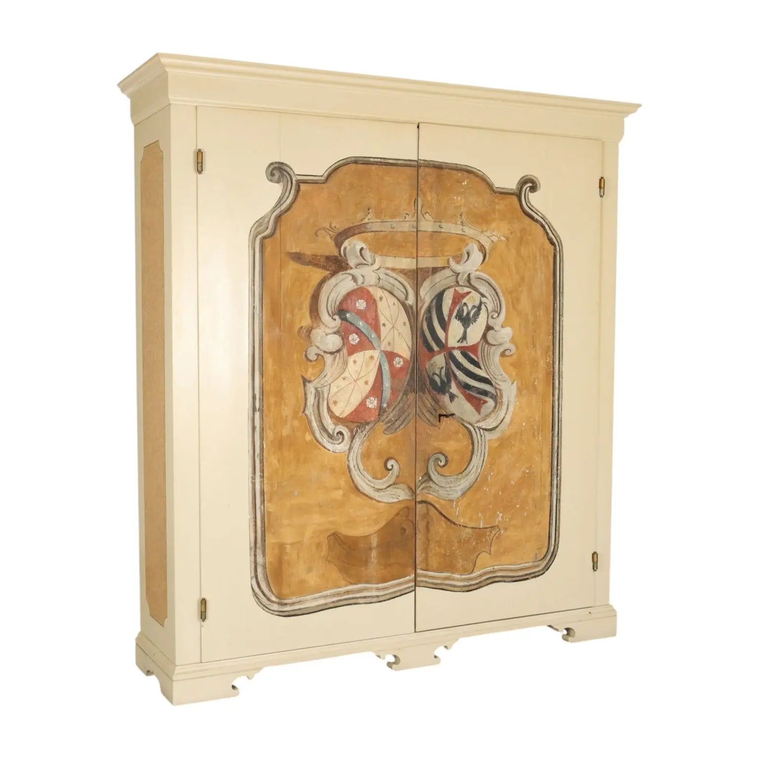 Antique Wardrobe Baroque Style Coat of Arms Fir XX Century - Italy, XX Century | Antiques | Wardrobes