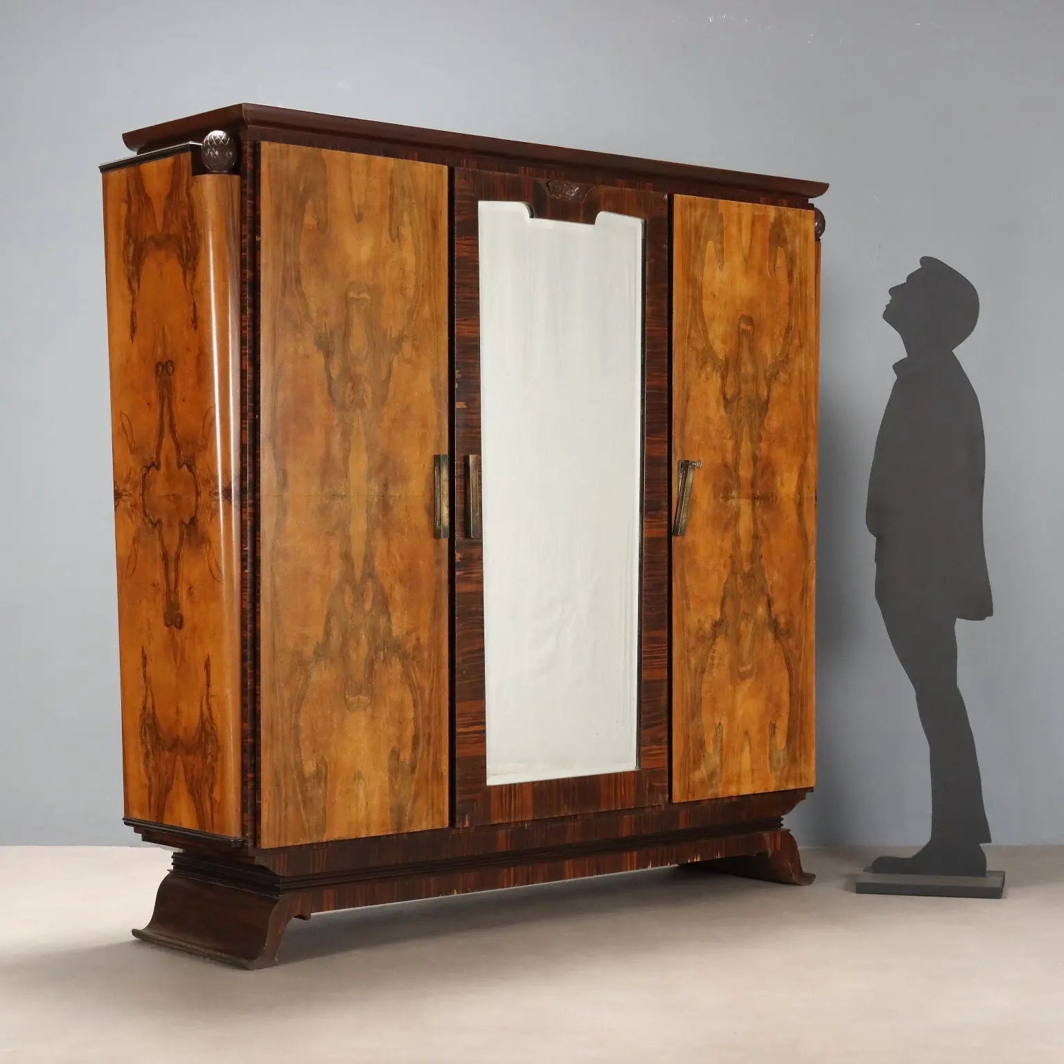 Antique Wardrobe Art Déco Various Essences 3 Doors XX Century | Antiques | Wardrobes