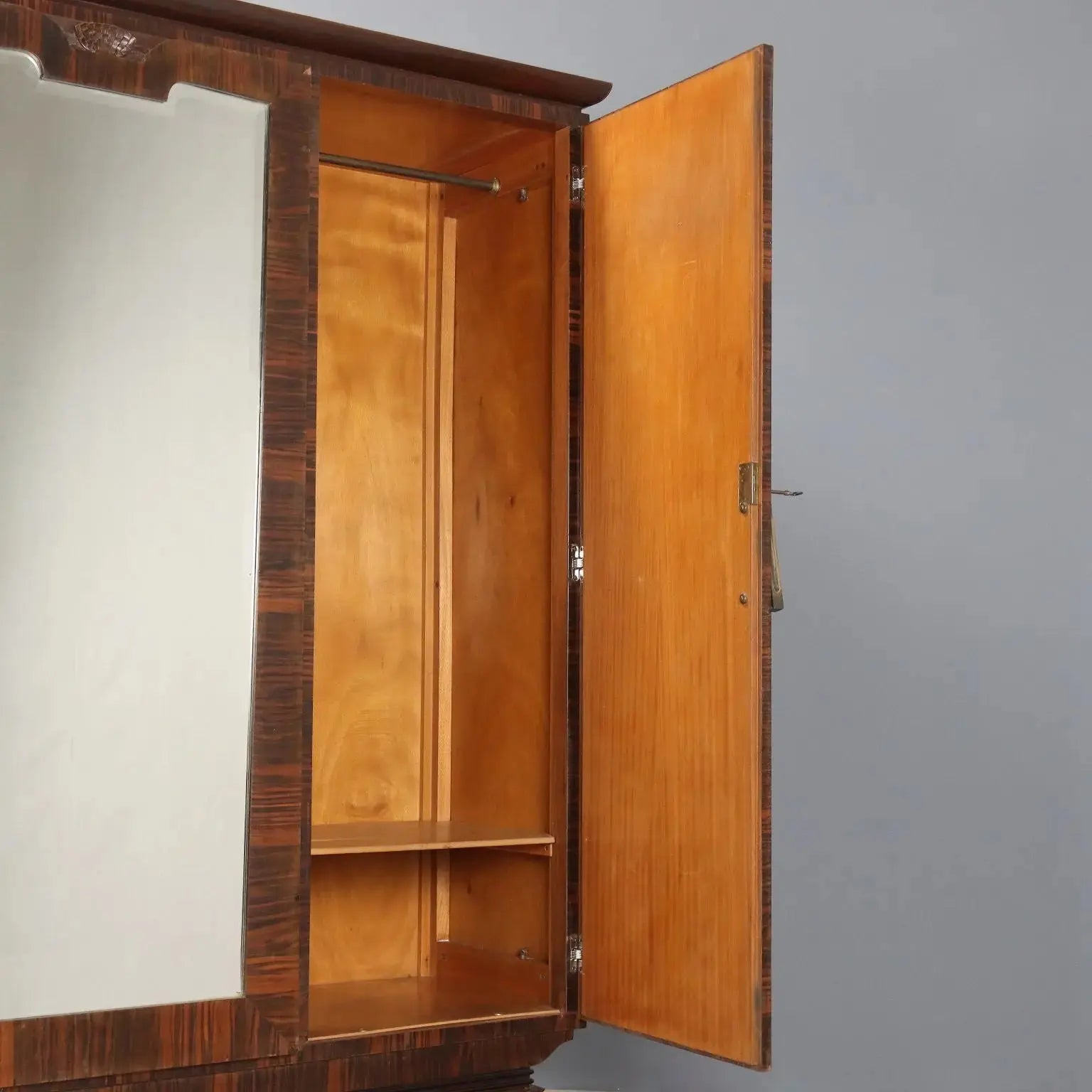 Antique Wardrobe Art Déco Various Essences 3 Doors XX Century | Antiques | Wardrobes
