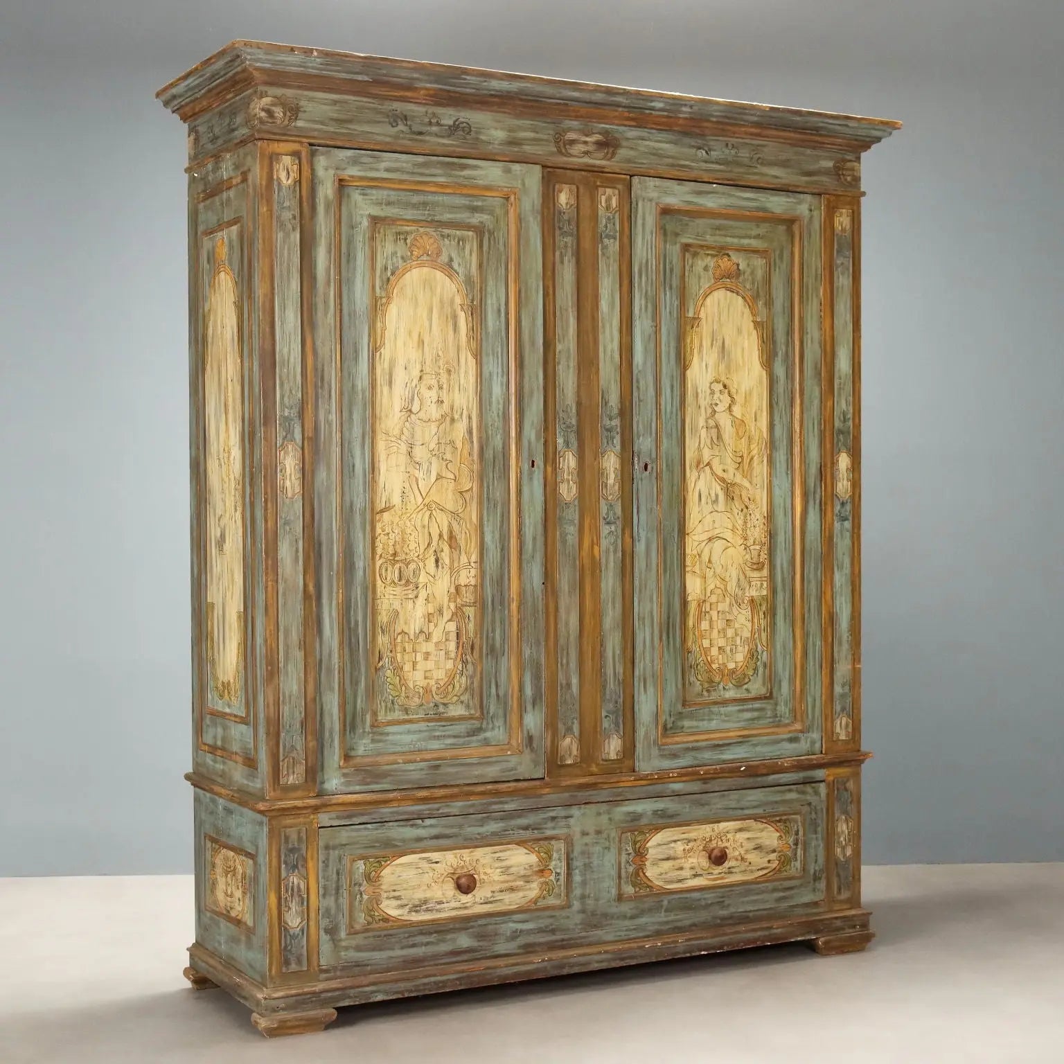 Antique Wardrobe Baroque Style Lacquered Wood XIX Century - Italy, Late XIX Century | Antiques | Wardrobes