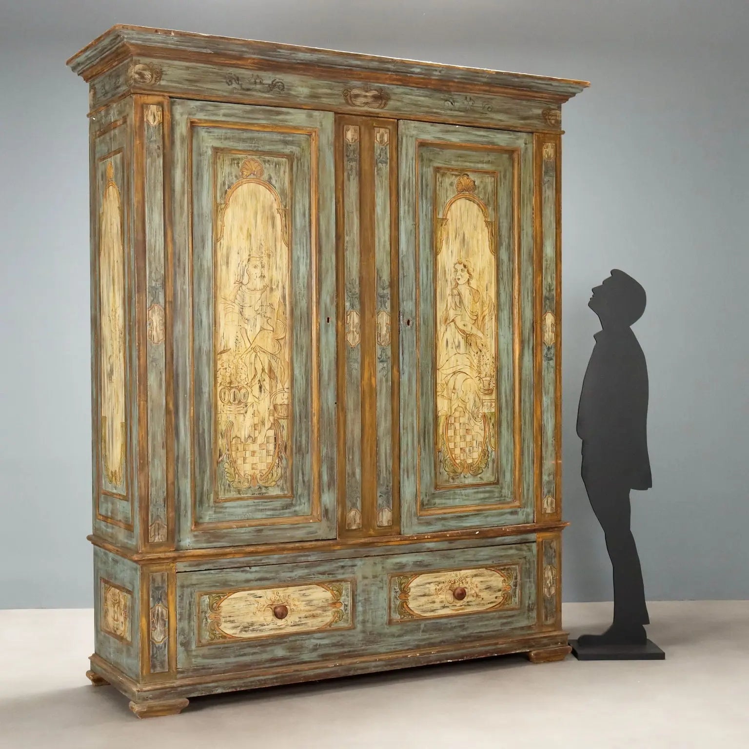 Antique Wardrobe Baroque Style Lacquered Wood XIX Century - Italy, Late XIX Century | Antiques | Wardrobes