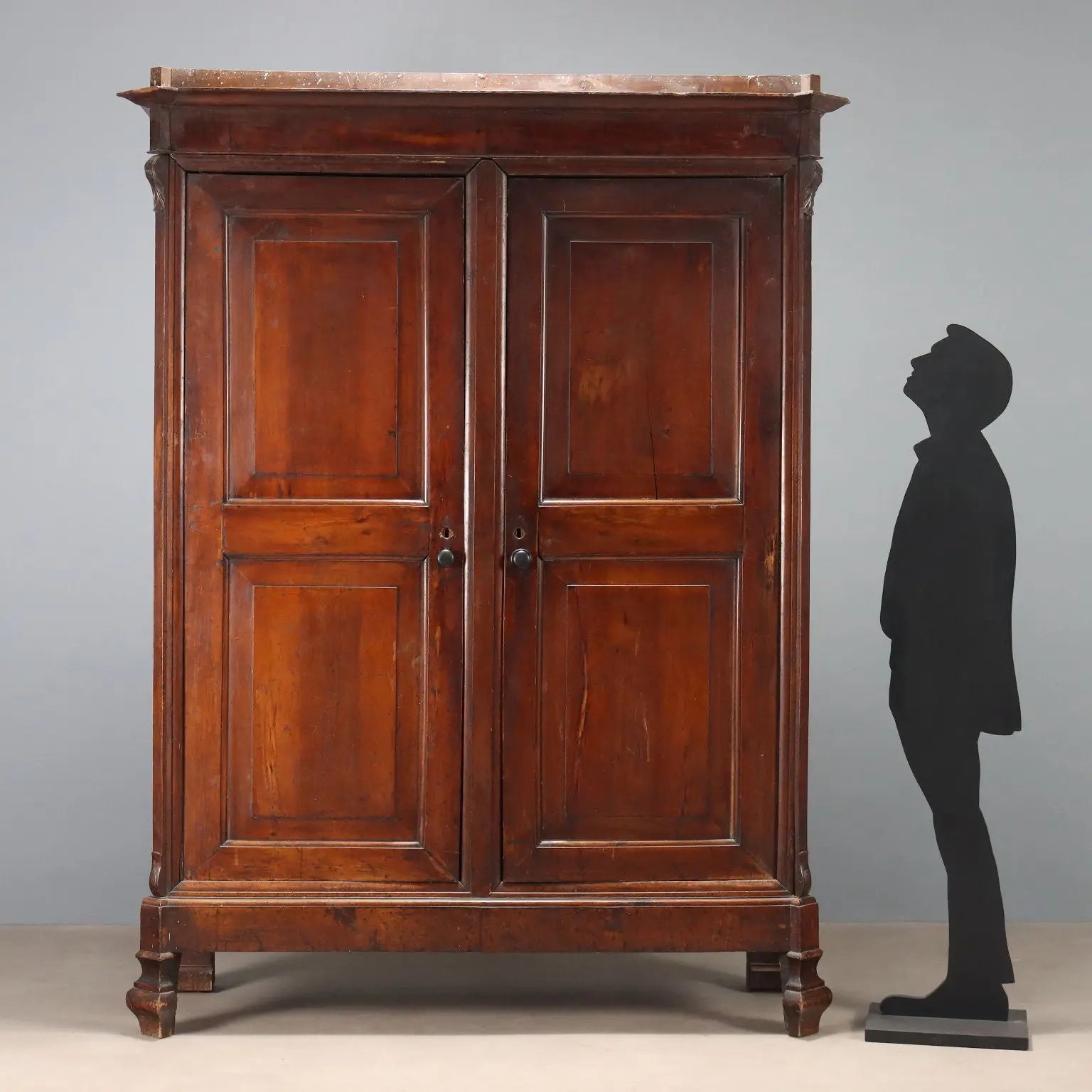 Antique Wardrobe Walnut Poplar 2 Doors Italy XVIII Century - Italy, Late XVIII Century | Antiques | Wardrobes