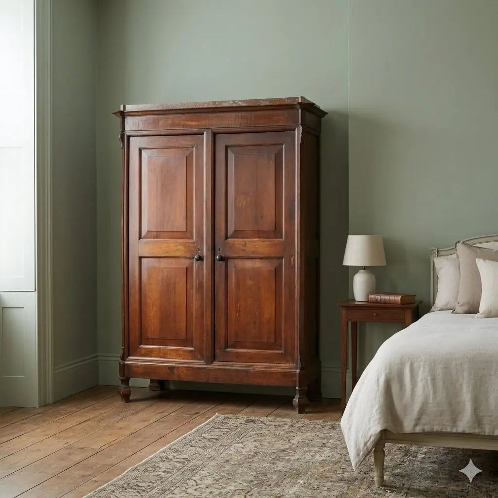 Antique Wardrobe Walnut Poplar 2 Doors Italy XVIII Century - Italy, Late XVIII Century | Antiques | Wardrobes