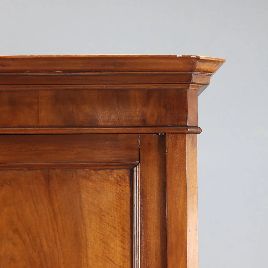 Antique Wardrobe Walnut 4 Compartments Italy XIX Century