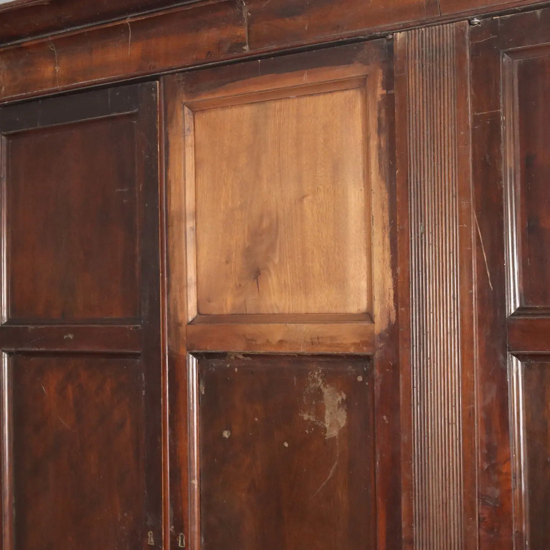 Antique Wardrobe Louis Philippe Walnut Fir XIX Century