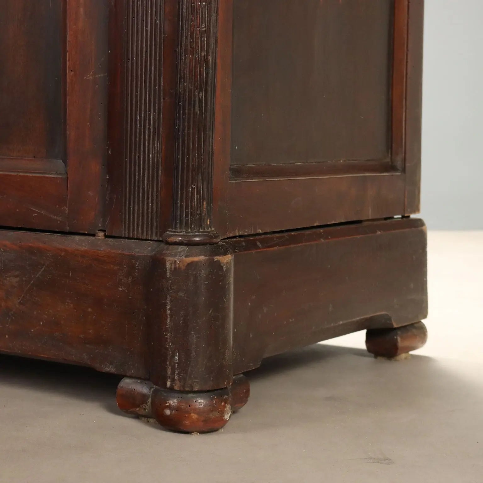 Antique Wardrobe Louis Philippe Walnut Fir XIX Century